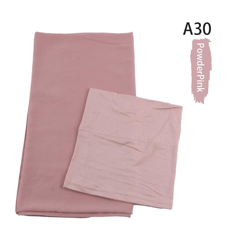 On sale - Chiffon HIjab + Undercap - 41 Colours - Free