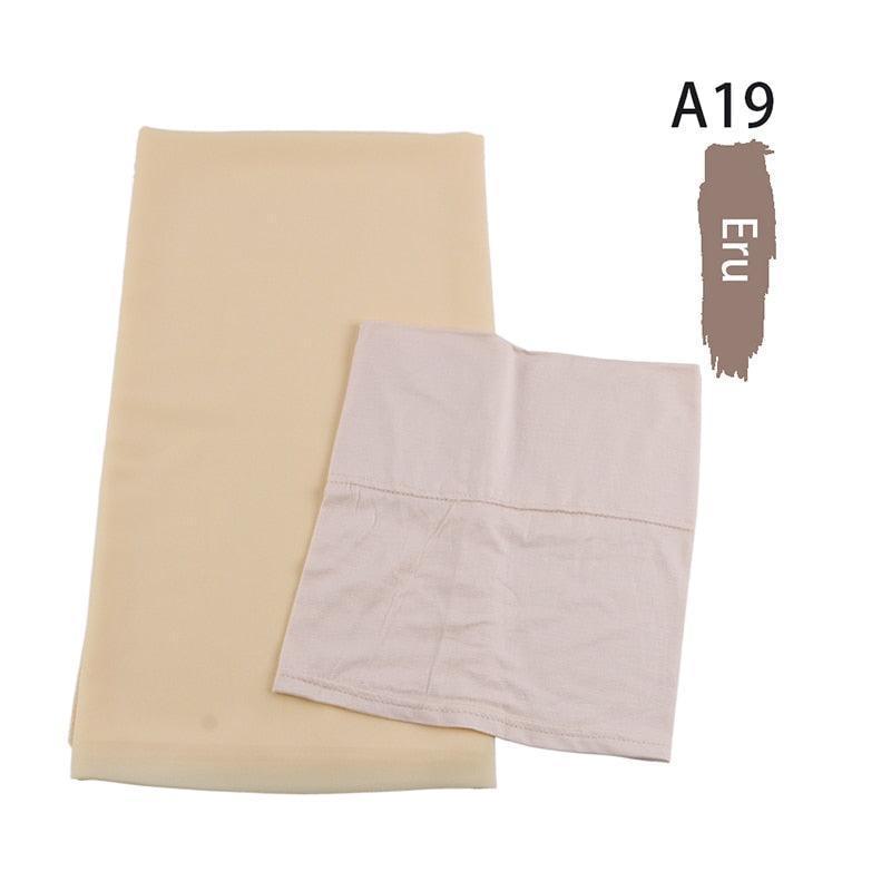 On sale - Chiffon HIjab + Undercap - 41 Colours - Free