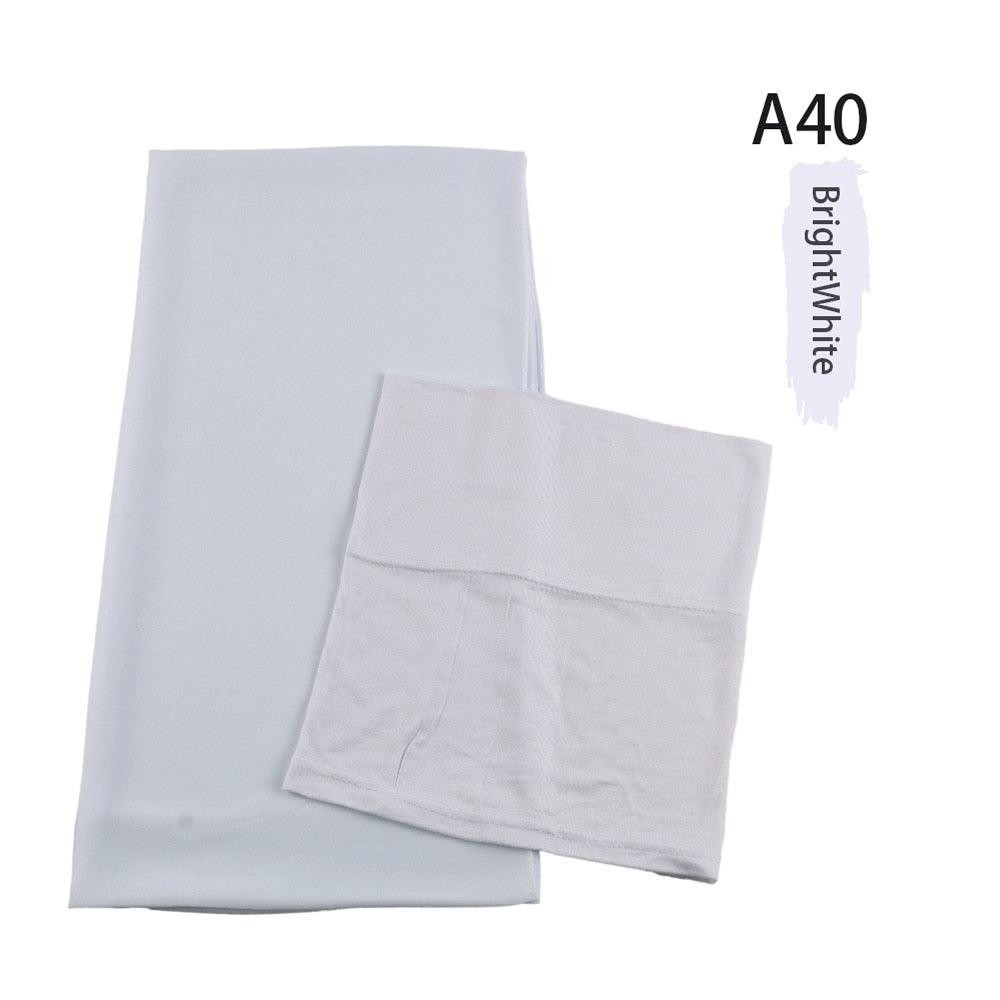 On sale - Chiffon HIjab + Undercap - 41 Colours - Free