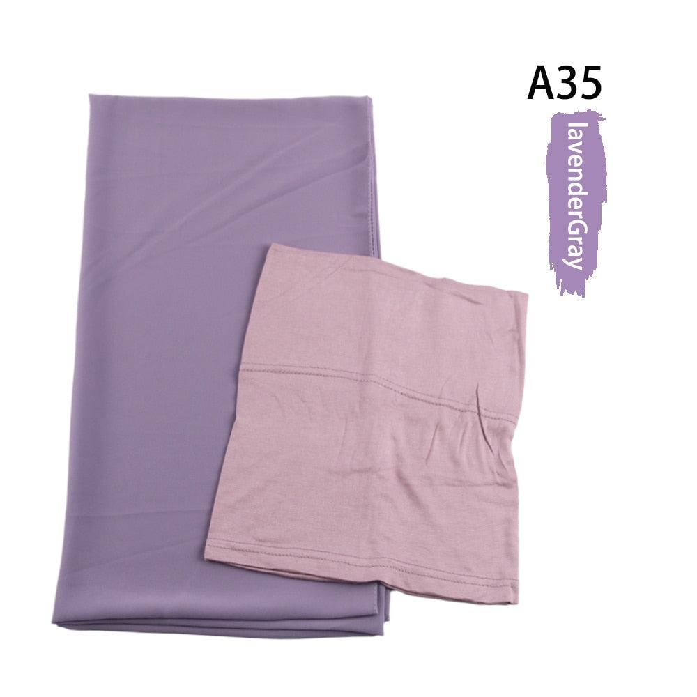 On sale - Chiffon HIjab + Undercap - 41 Colours - Free