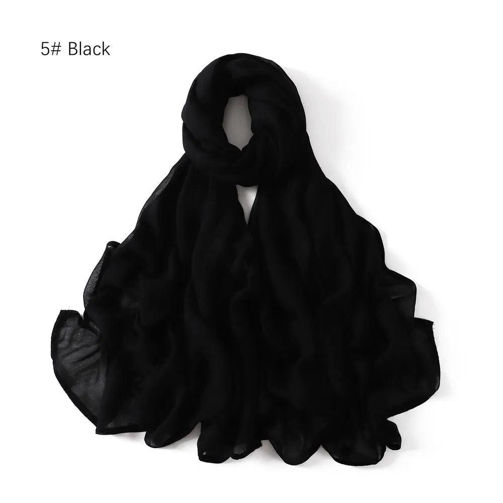 On sale - Double Stitches Edge Viscose Hijab - 16 Colours -
