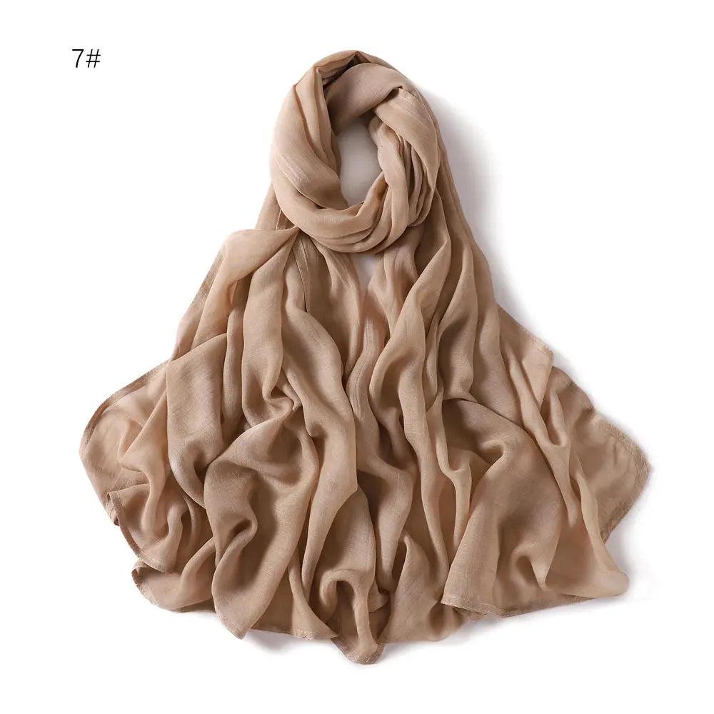 On sale - Double Stitches Edge Viscose Hijab - 16 Colours -
