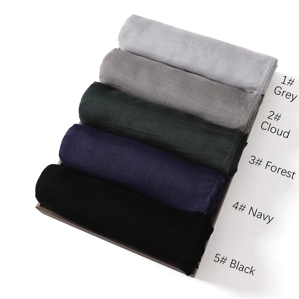 On sale - Double Stitches Edge Viscose Hijab - 16 Colours -