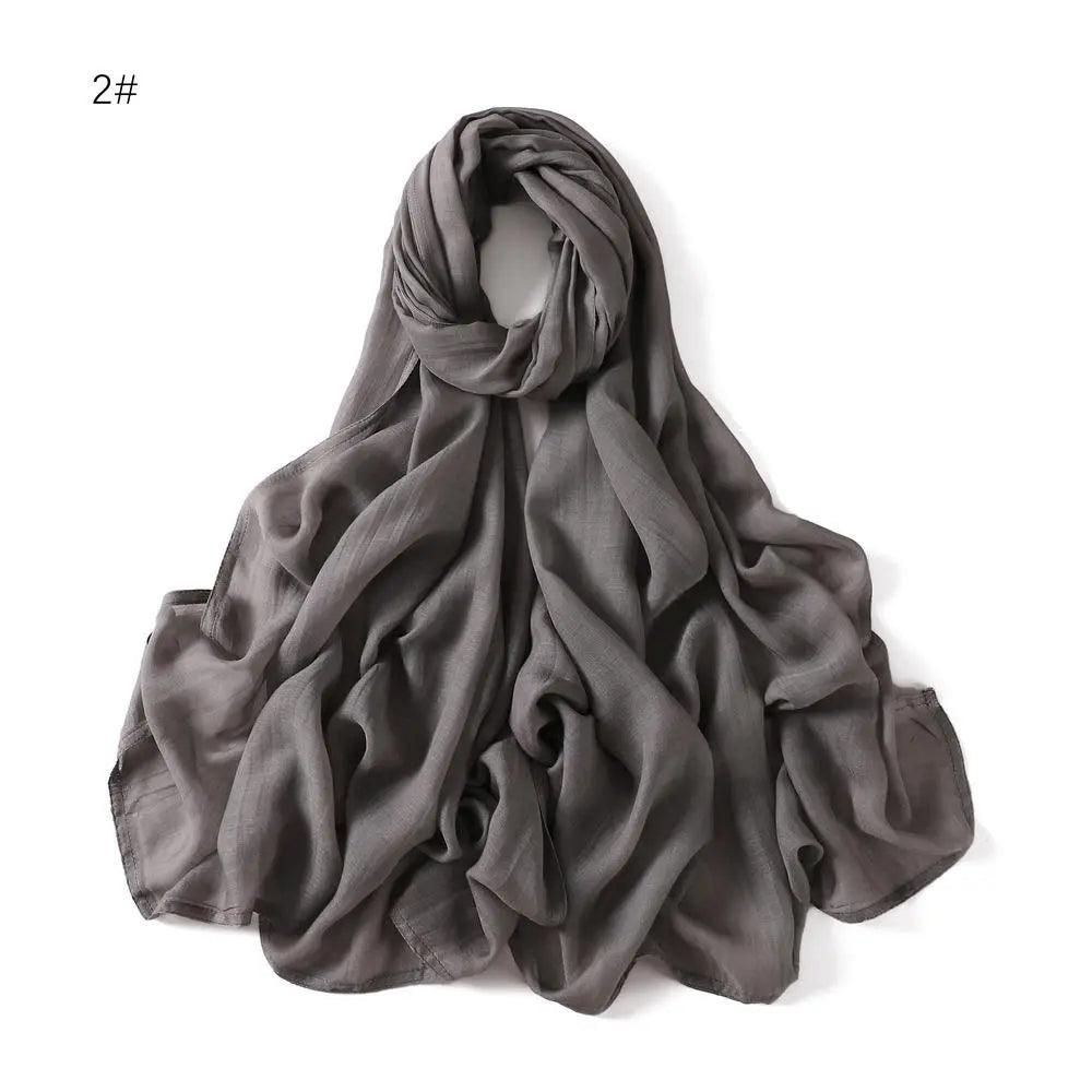 On sale - Double Stitches Edge Viscose Hijab - 16 Colours -