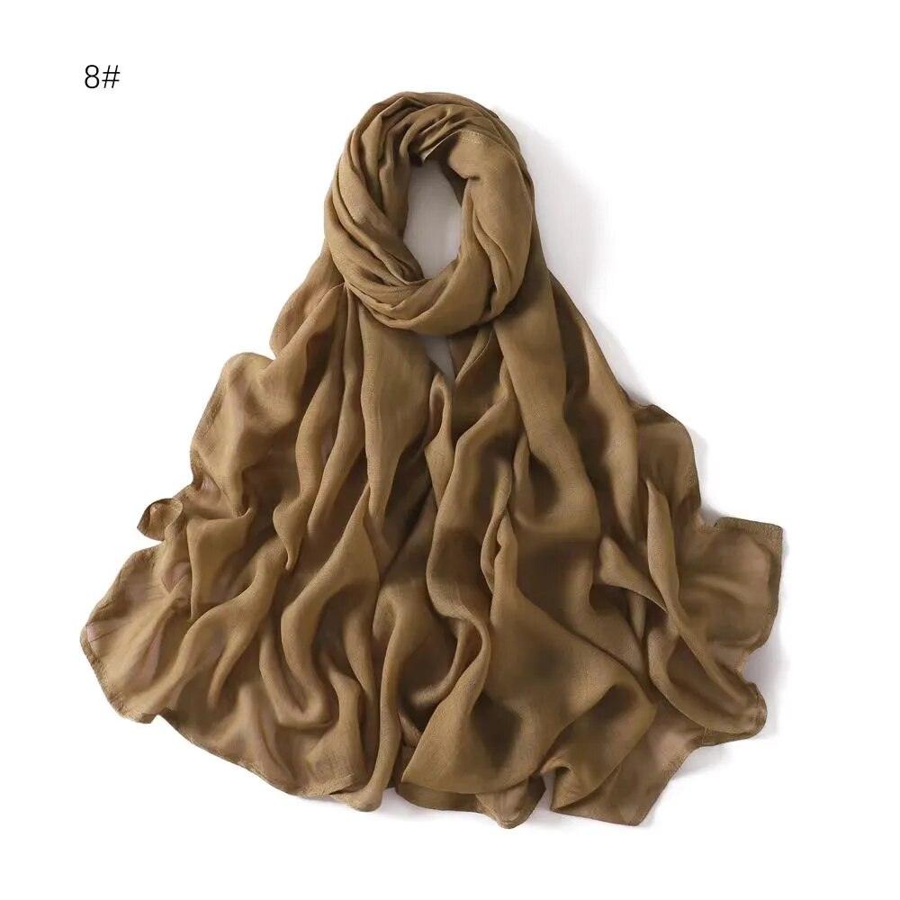 On sale - Double Stitches Edge Viscose Hijab - 16 Colours -