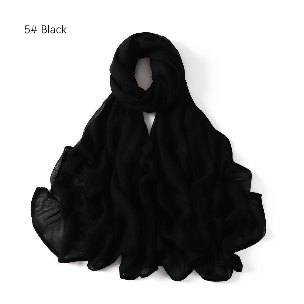 On sale - Double Stitches Edge Viscose Hijab - 16 Colours -