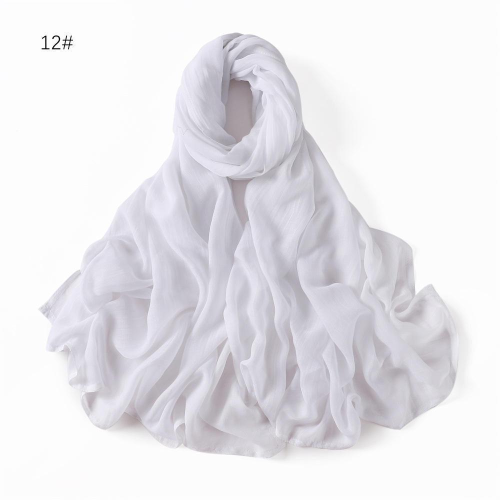 On sale - Double Stitches Edge Viscose Hijab - 16 Colours -