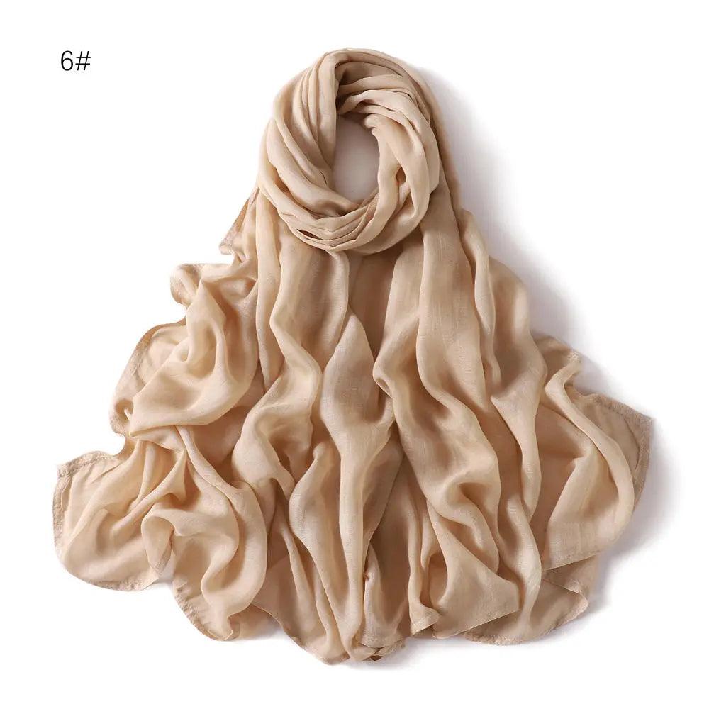 On sale - Double Stitches Edge Viscose Hijab - 16 Colours -