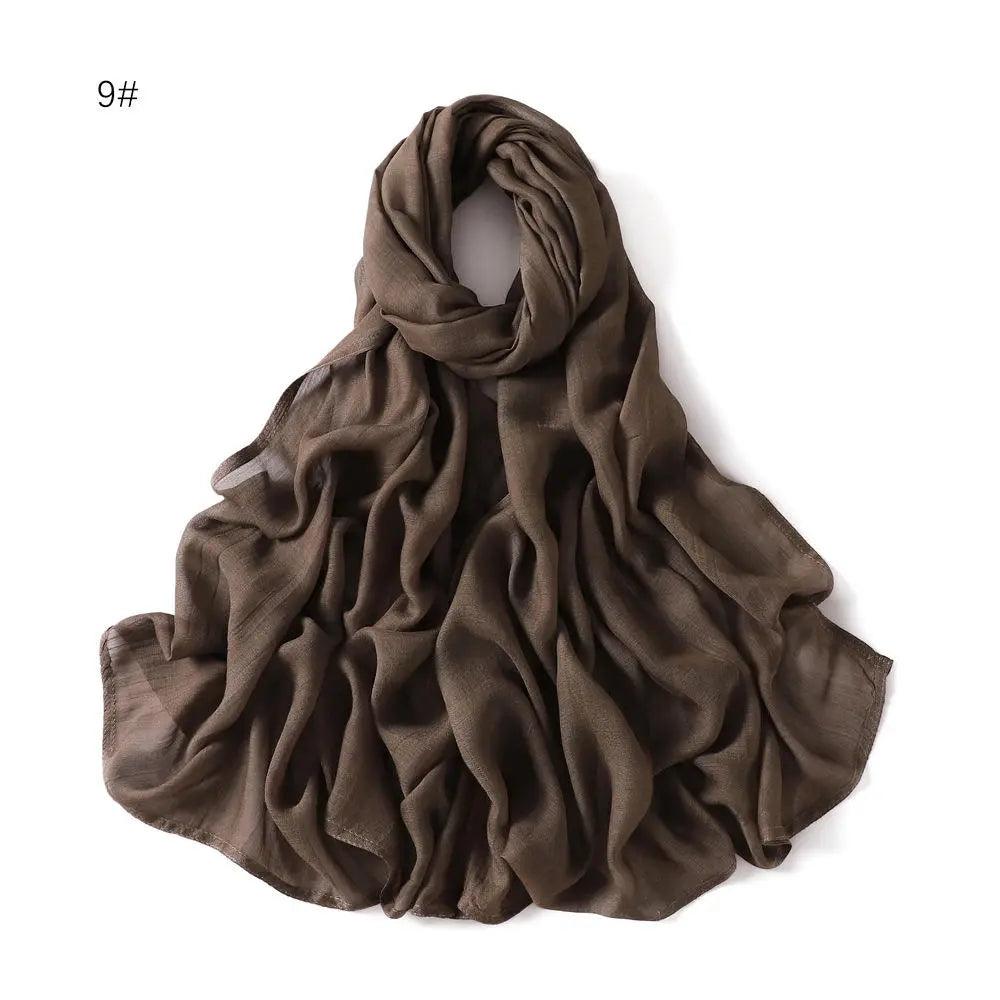 On sale - Double Stitches Edge Viscose Hijab - 16 Colours -