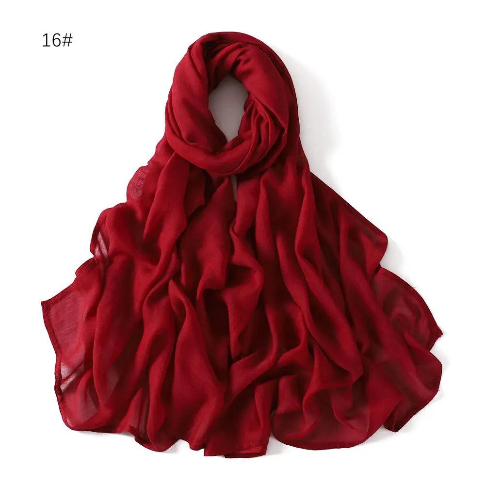 On sale - Double Stitches Edge Viscose Hijab - 16 Colours -