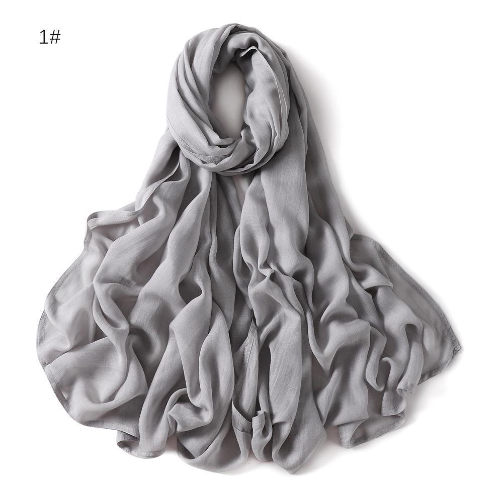 On sale - Double Stitches Edge Viscose Hijab - 16 Colours -