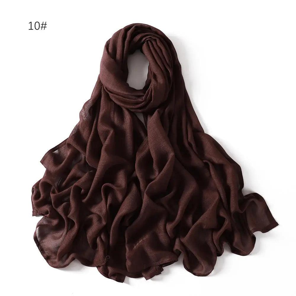 On sale - Double Stitches Edge Viscose Hijab - 16 Colours -