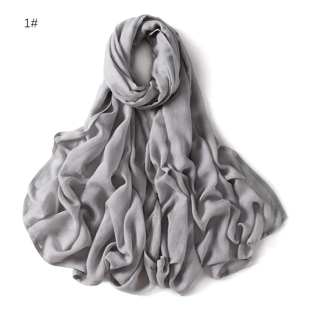 On sale - Double Stitches Edge Viscose Hijab - 16 Colours -