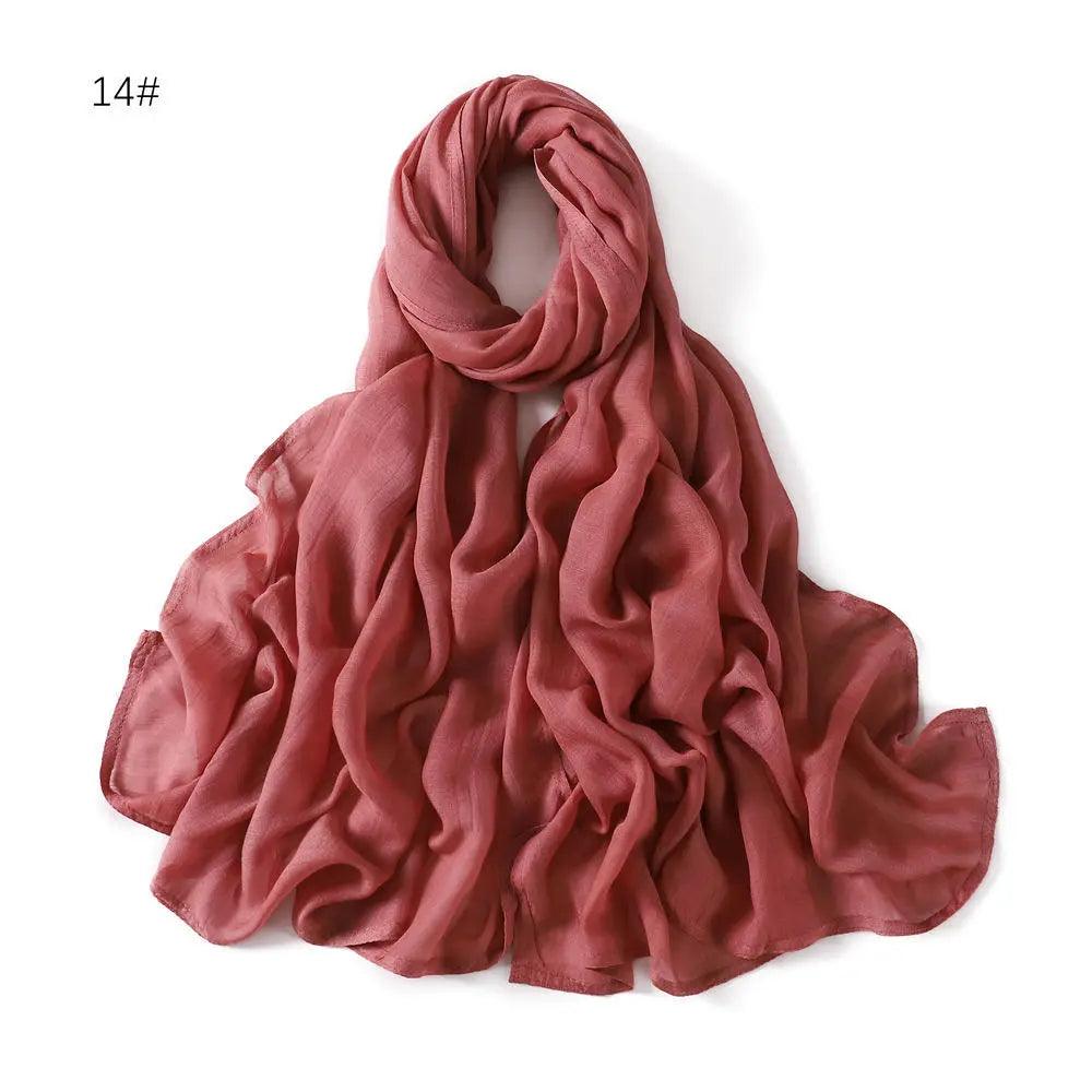 On sale - Double Stitches Edge Viscose Hijab - 16 Colours -