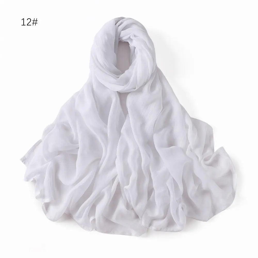 On sale - Double Stitches Edge Viscose Hijab - 16 Colours -