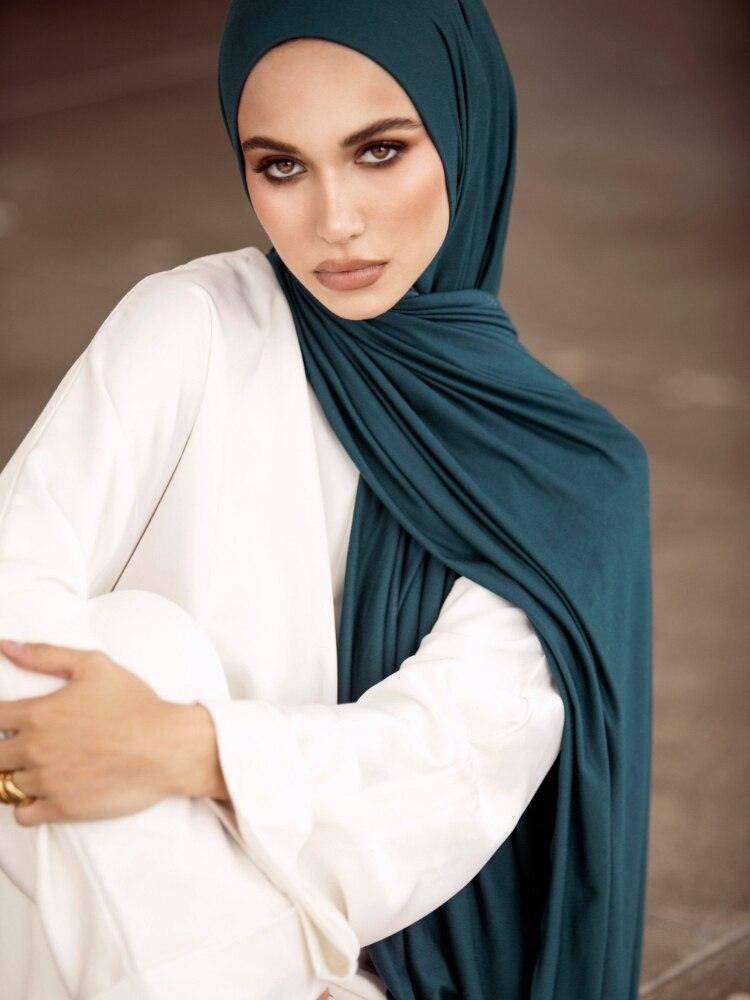 On sale - Elegant High Stretch Cotton Hijab - 20 Colours -
