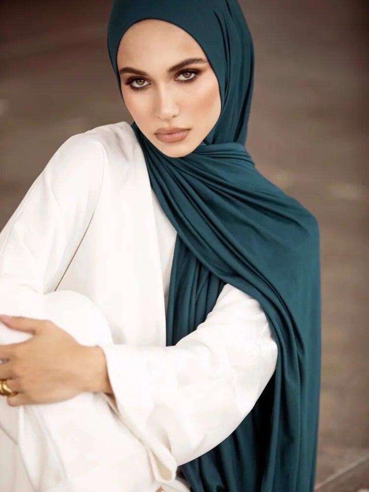 On sale - Elegant High Stretch Cotton Hijab - 20 Colours -