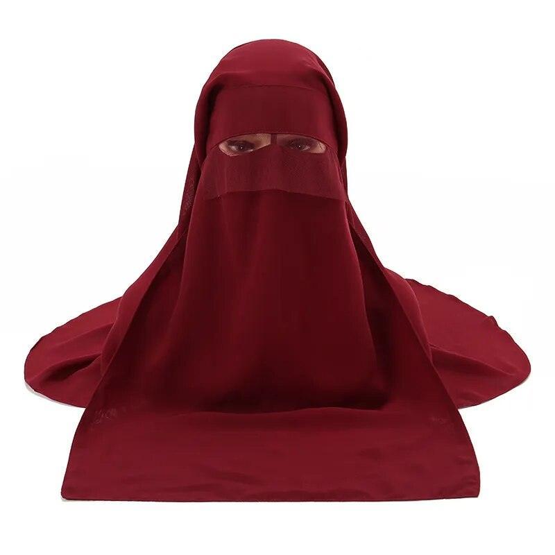 On sale - Headcover Soft Niqab - 10 Colours - Free shipping