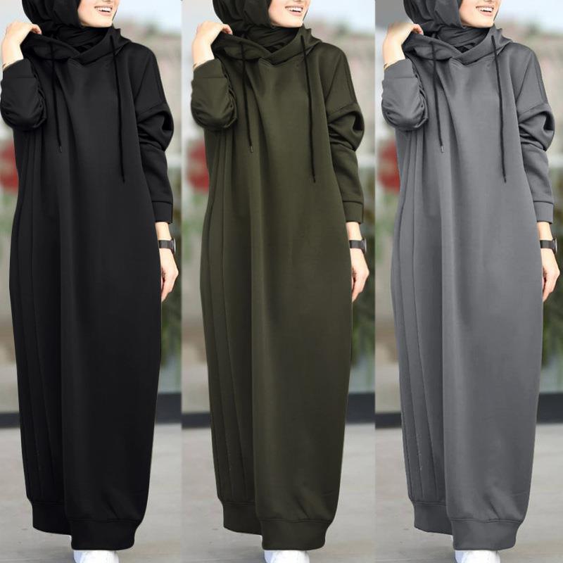 On sale - Hooded Turkish Hijab Abaya - 3 Colours - Free