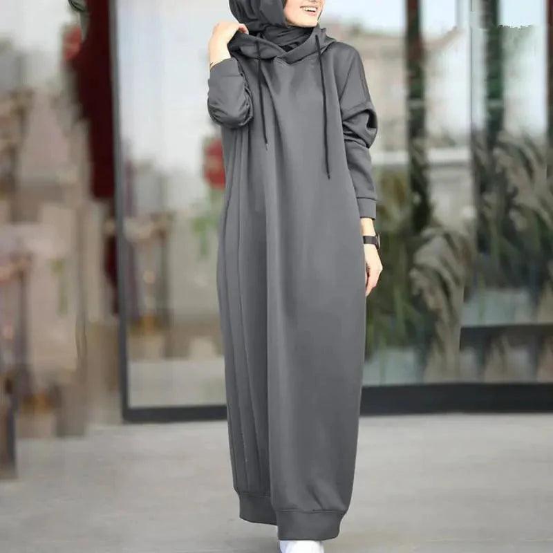 On sale - Hooded Turkish Hijab Abaya - 3 Colours - Free