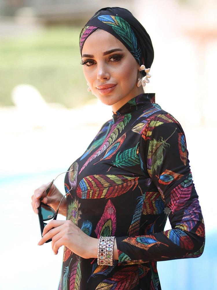 On sale - Modest Burkini Swimsuit - 3 Colours - Free