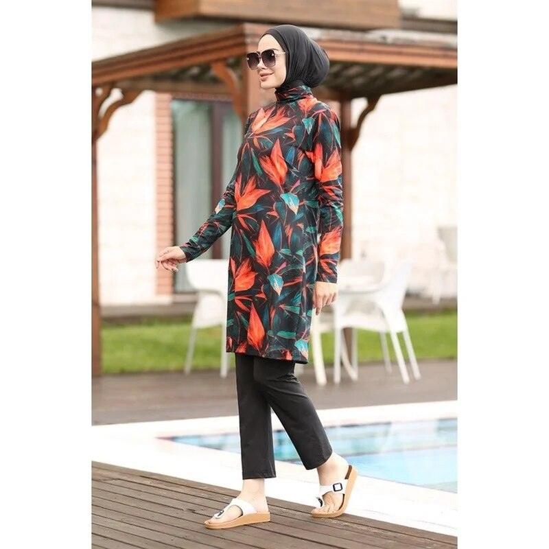 On sale - Modest Burkini Swimsuit - 3 Colours - Free