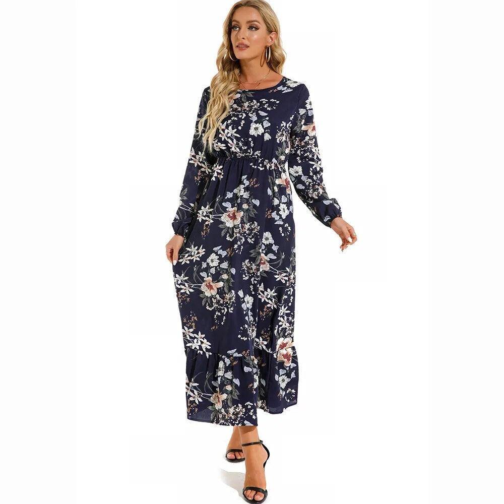 On sale - Modest Elegant Maxi Dress - 6 Colours - Free