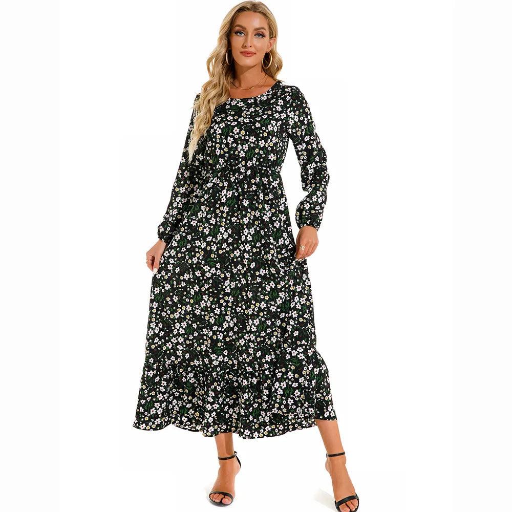 On sale - Modest Elegant Maxi Dress - 6 Colours - Free
