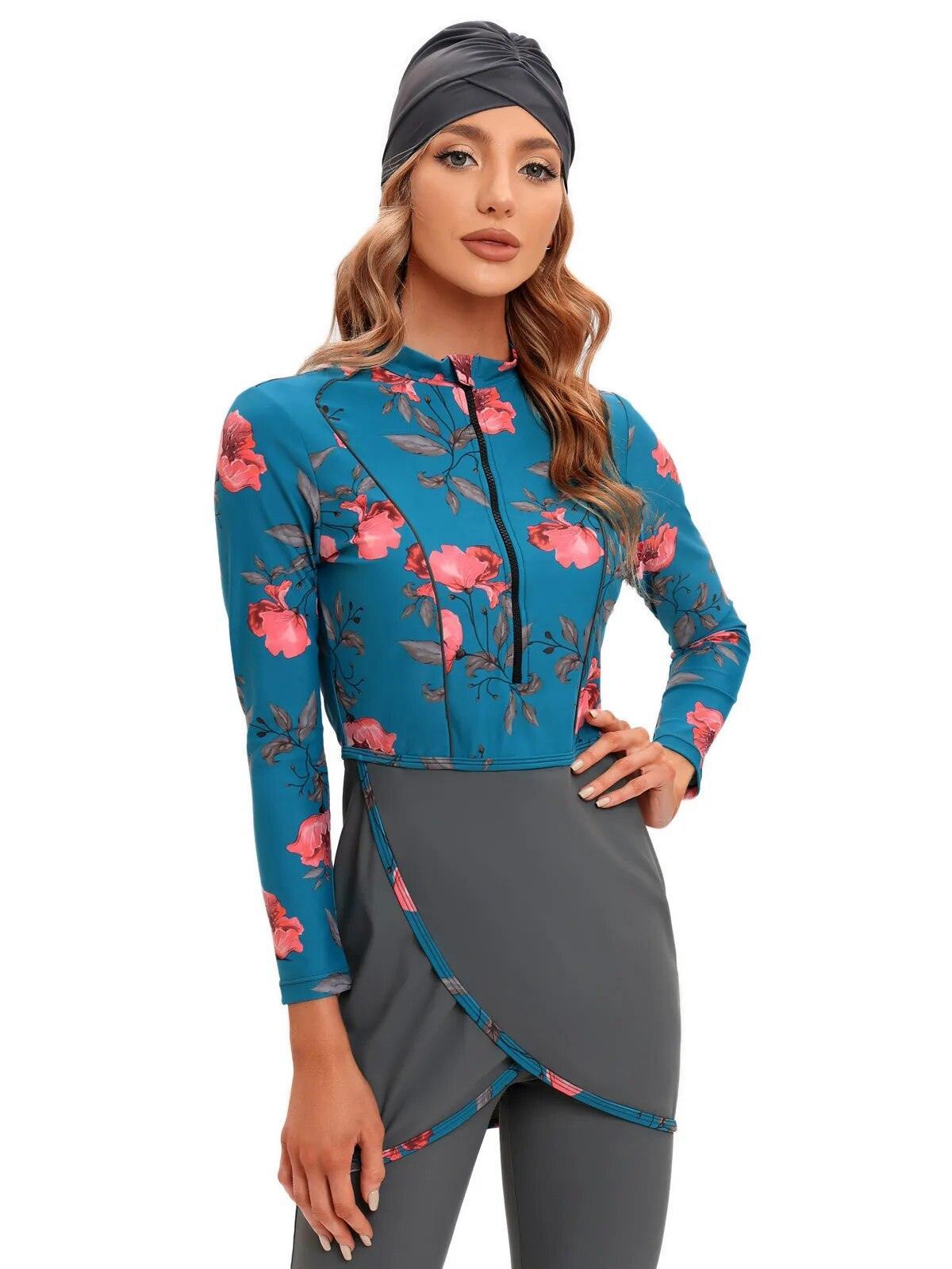 On sale - Muslim Modest Swimwear - 13 Colours - Free