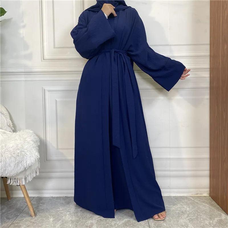 On sale - Open Abaya - 2 Piece Set - 16 Colours - Free