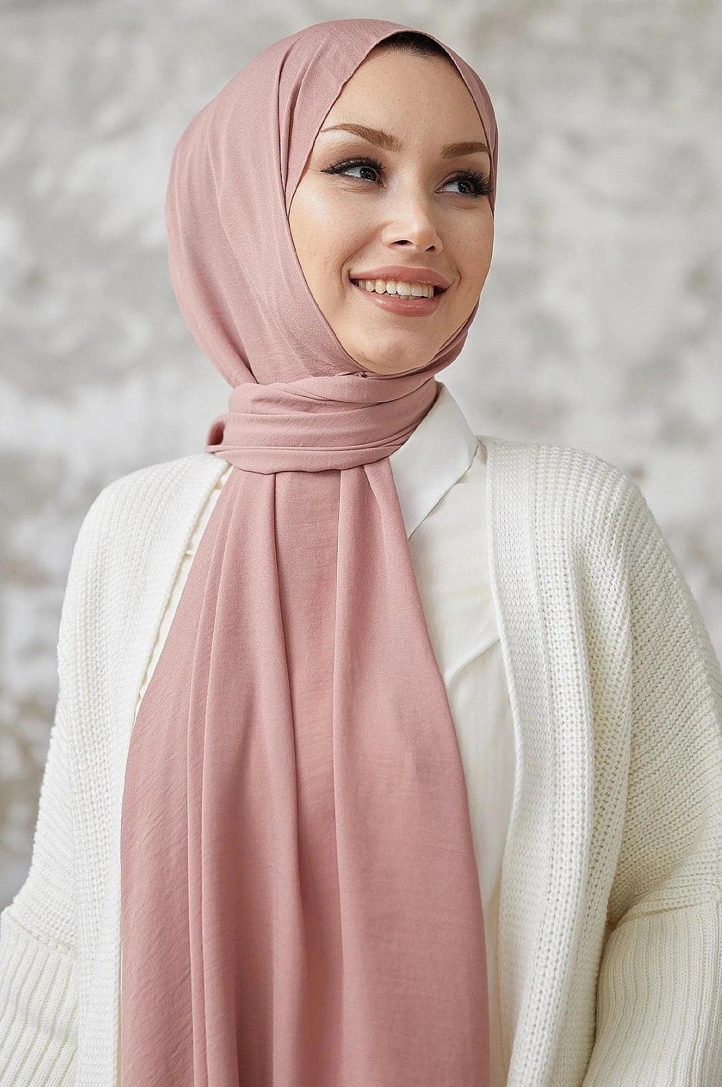 Jazz Wrap Hijab Shawl - Rose Gold