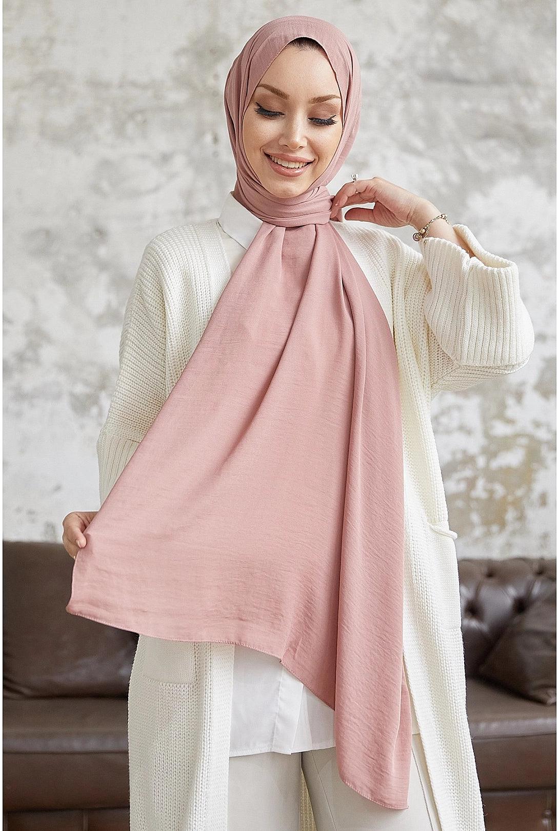 Modest Jazz Cotton Hijab Scarf - Dried Rose