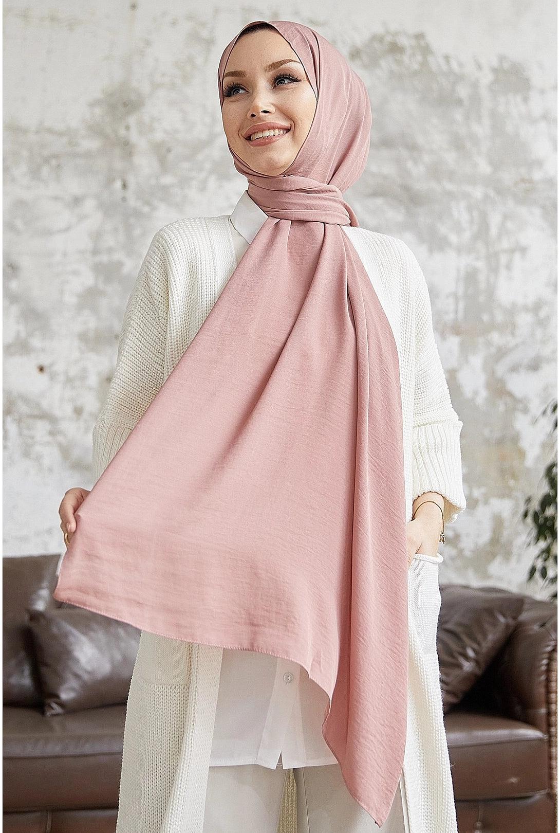 Modest Jazz Cotton Hijab Scarf - Dried Rose