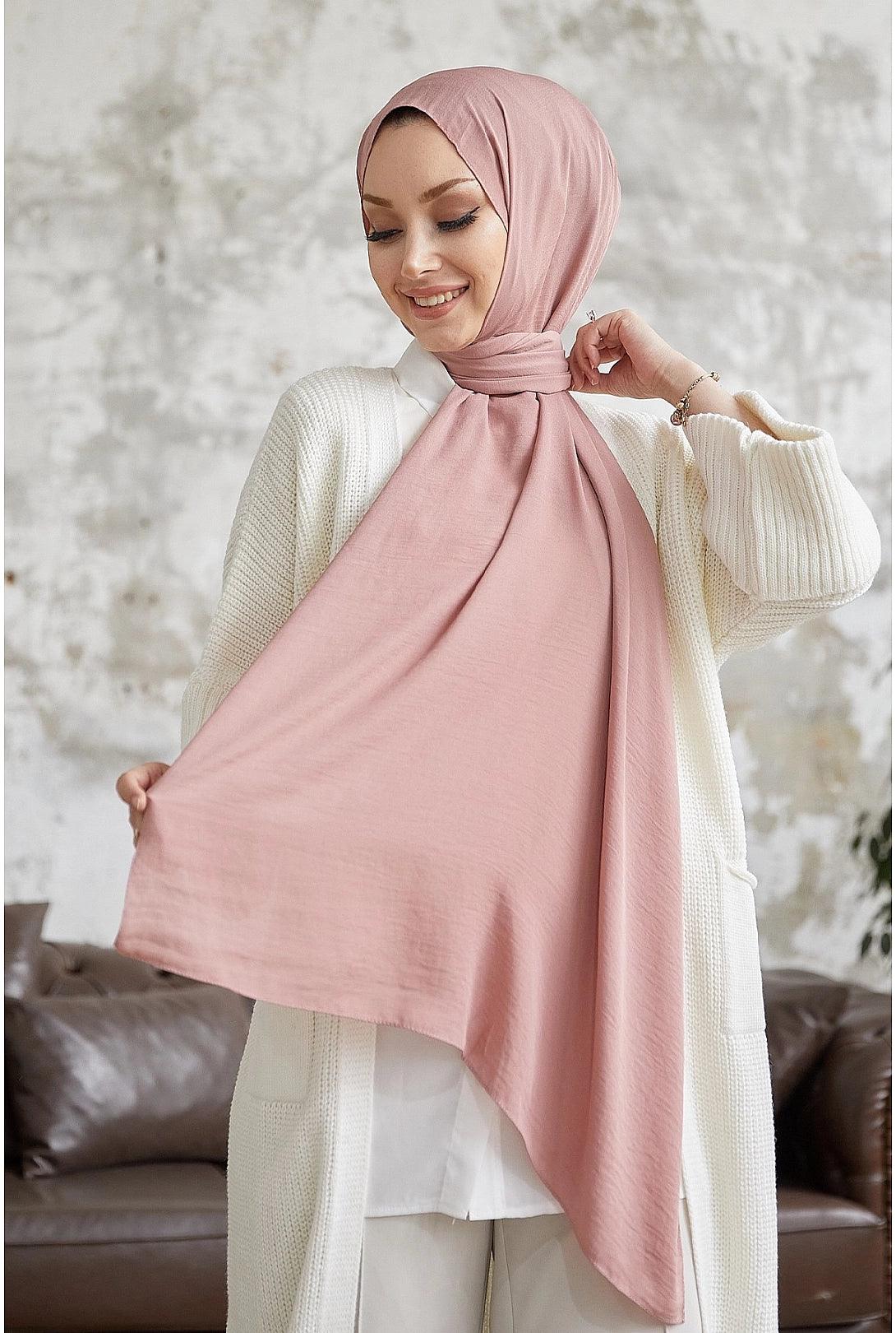 Modest Jazz Cotton Hijab Scarf - Dried Rose