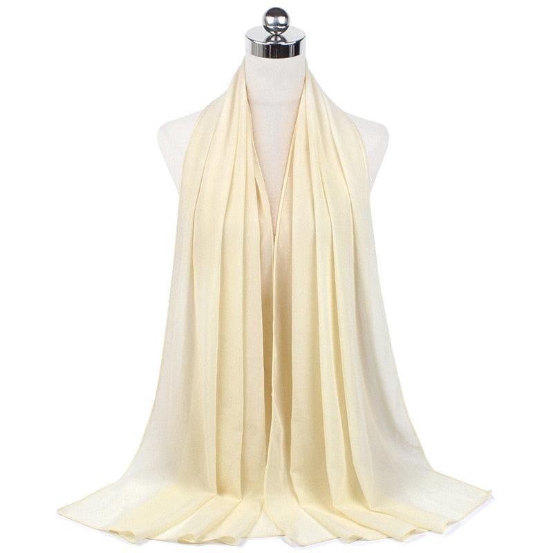 On sale - Solid Chiffon Headscarf - 64 Colours - Free