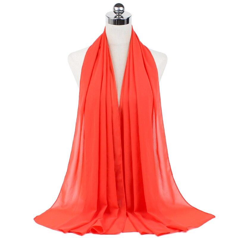 On sale - Solid Chiffon Headscarf - 64 Colours - Free