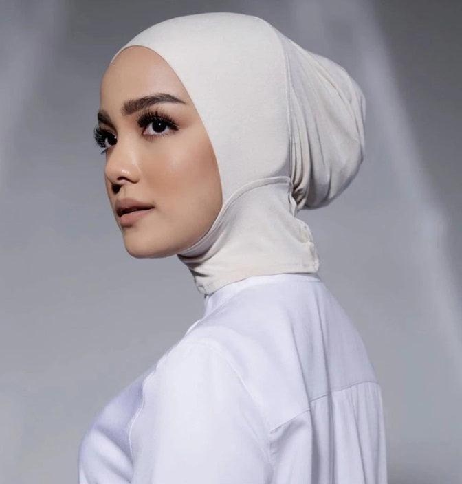 Solid Voile Muslim Inner Cap Hijab for Women