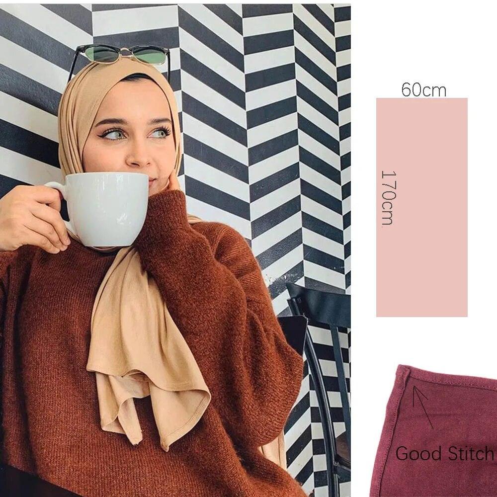 On sale - Strechy Jersey Hijab - 53 Colours - Free shipping