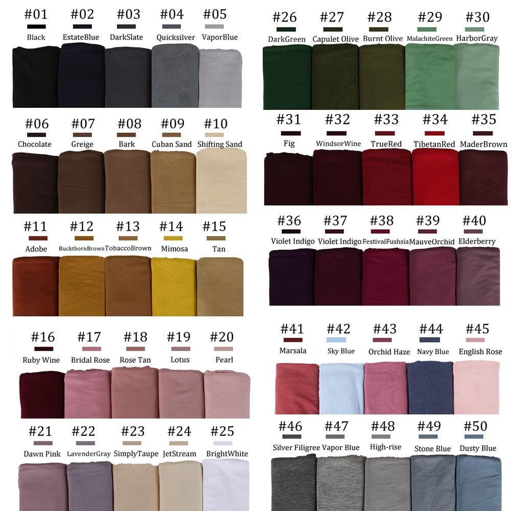 On sale - Strechy Jersey Hijab - 53 Colours - Free shipping