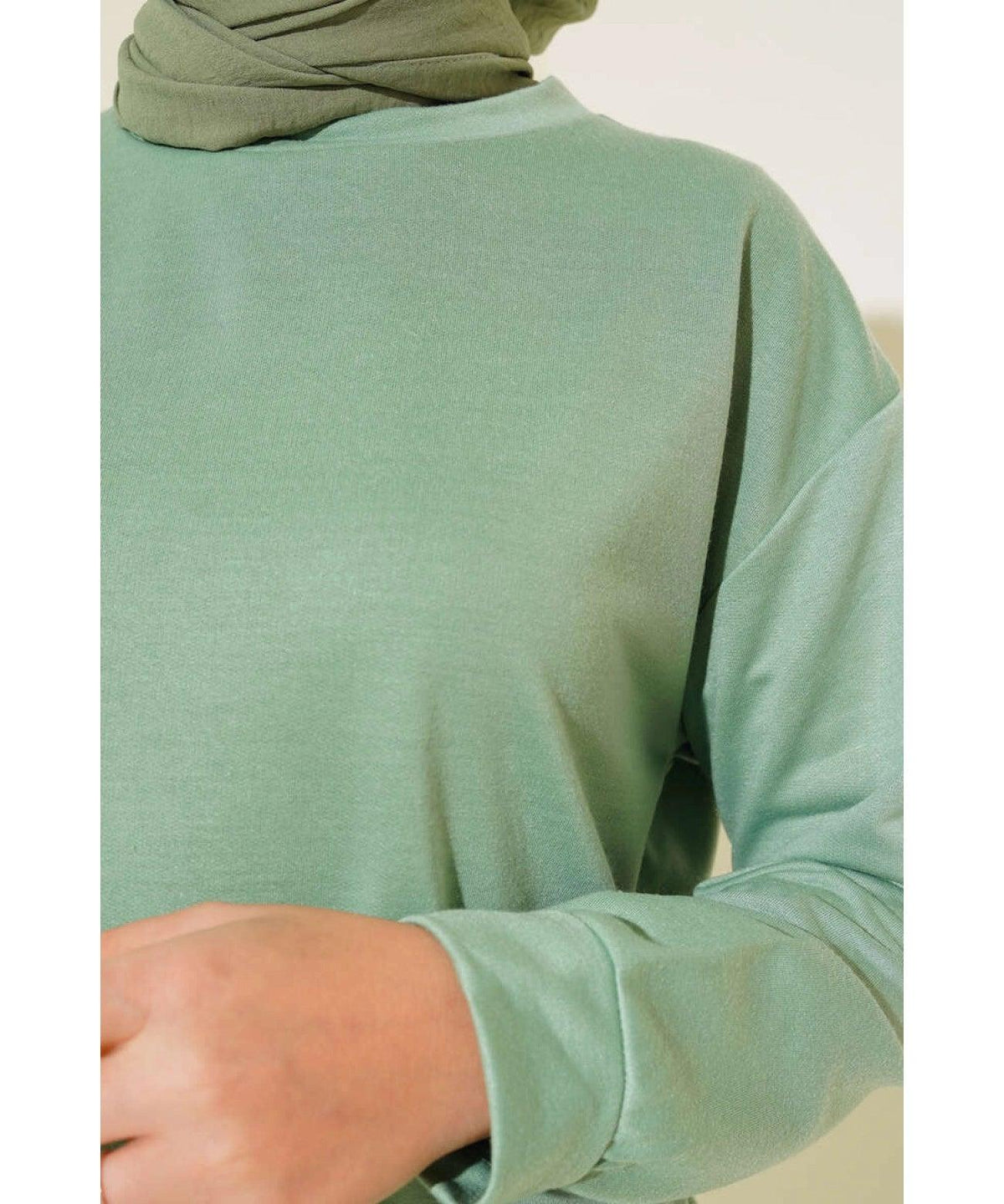 Long Tunic with Side Slits- Mint Green