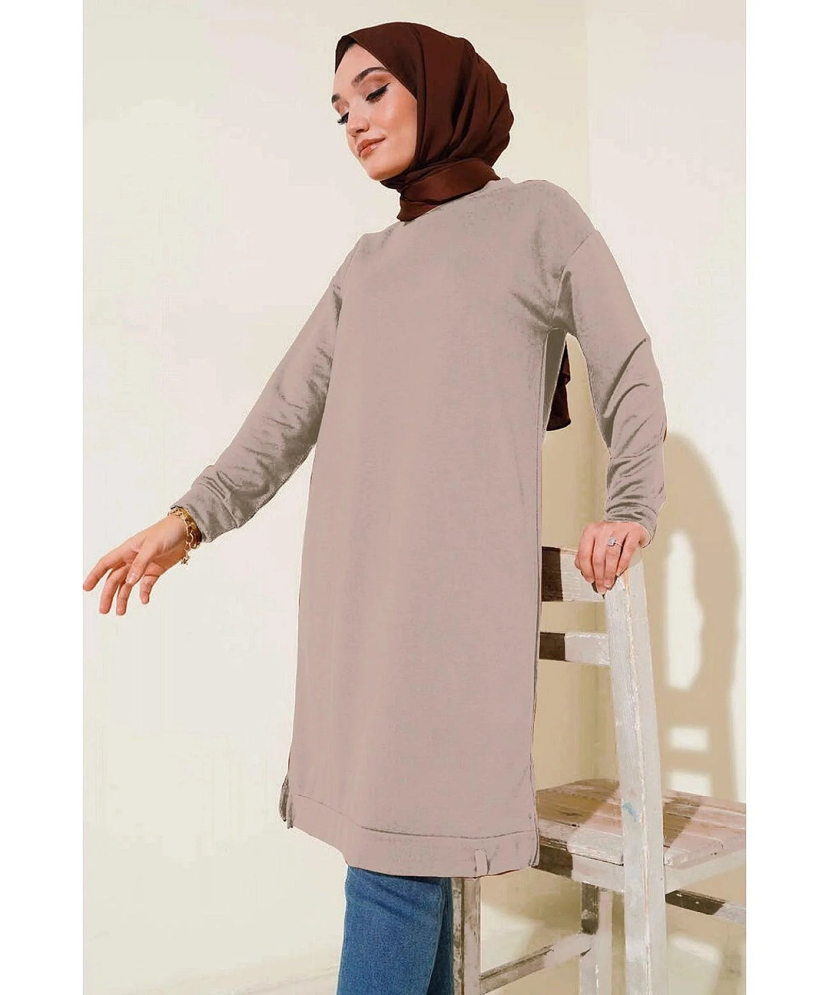 Long Tunic with Side Slits for Women