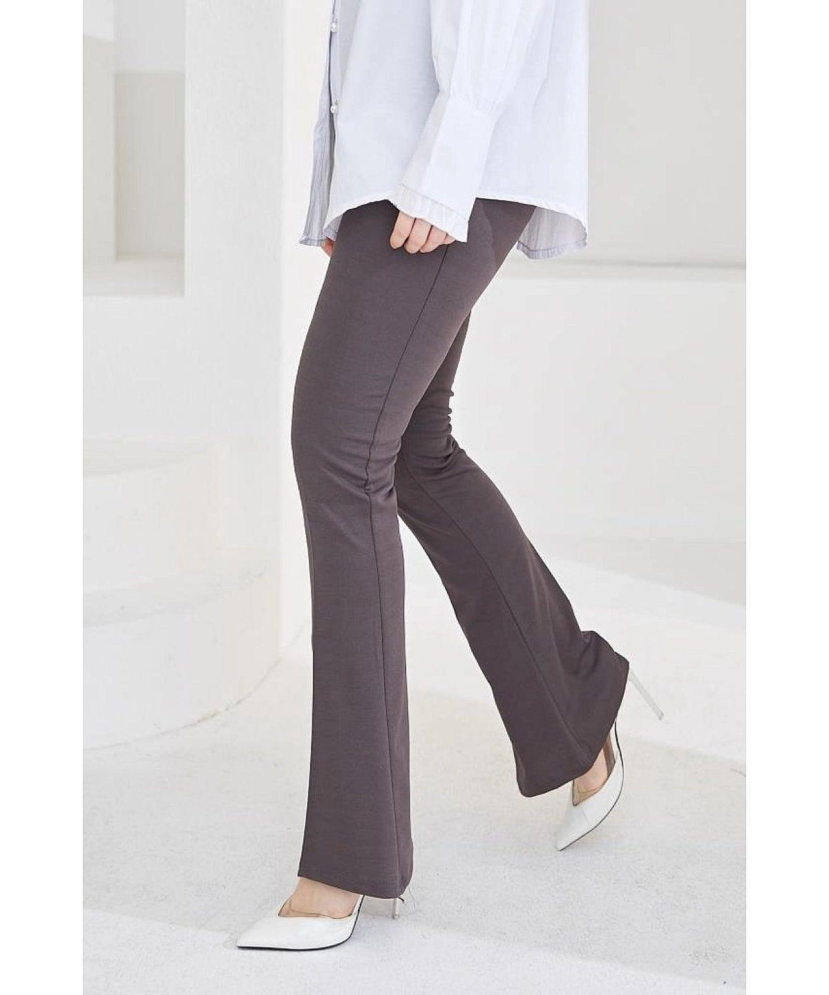 Flare Dress Pants for Women - Anthracite Grey