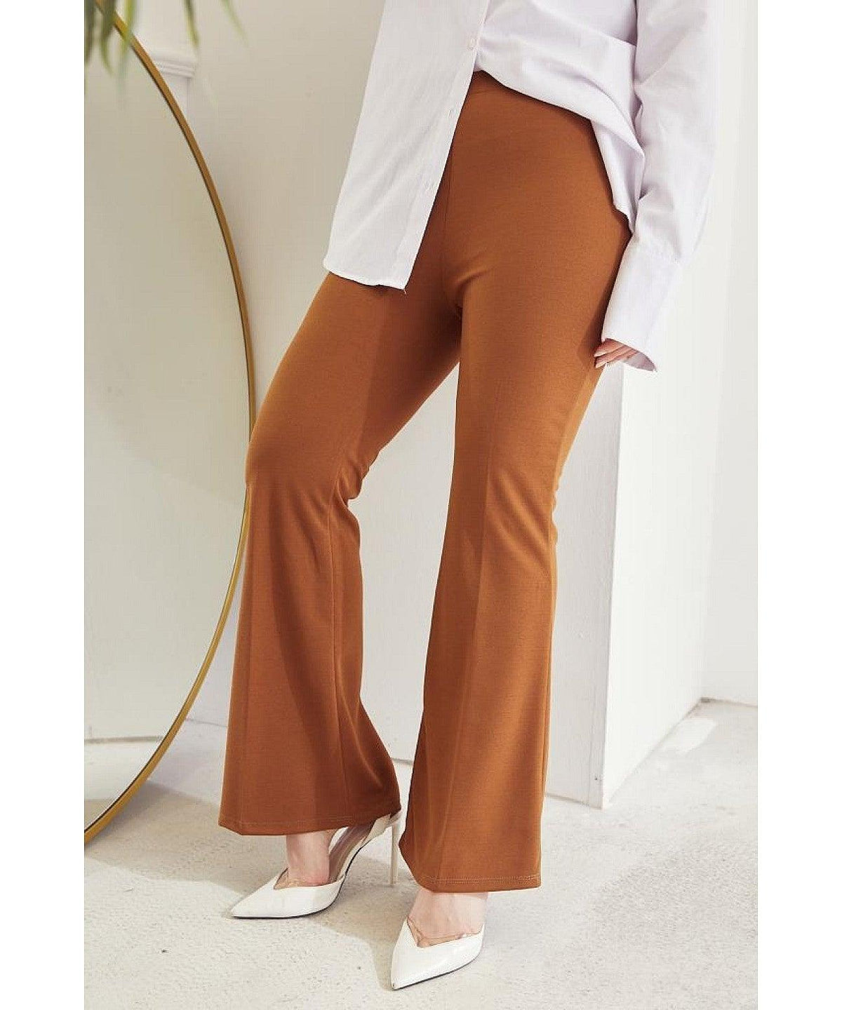 Flare Leg High Waist Pants for Women