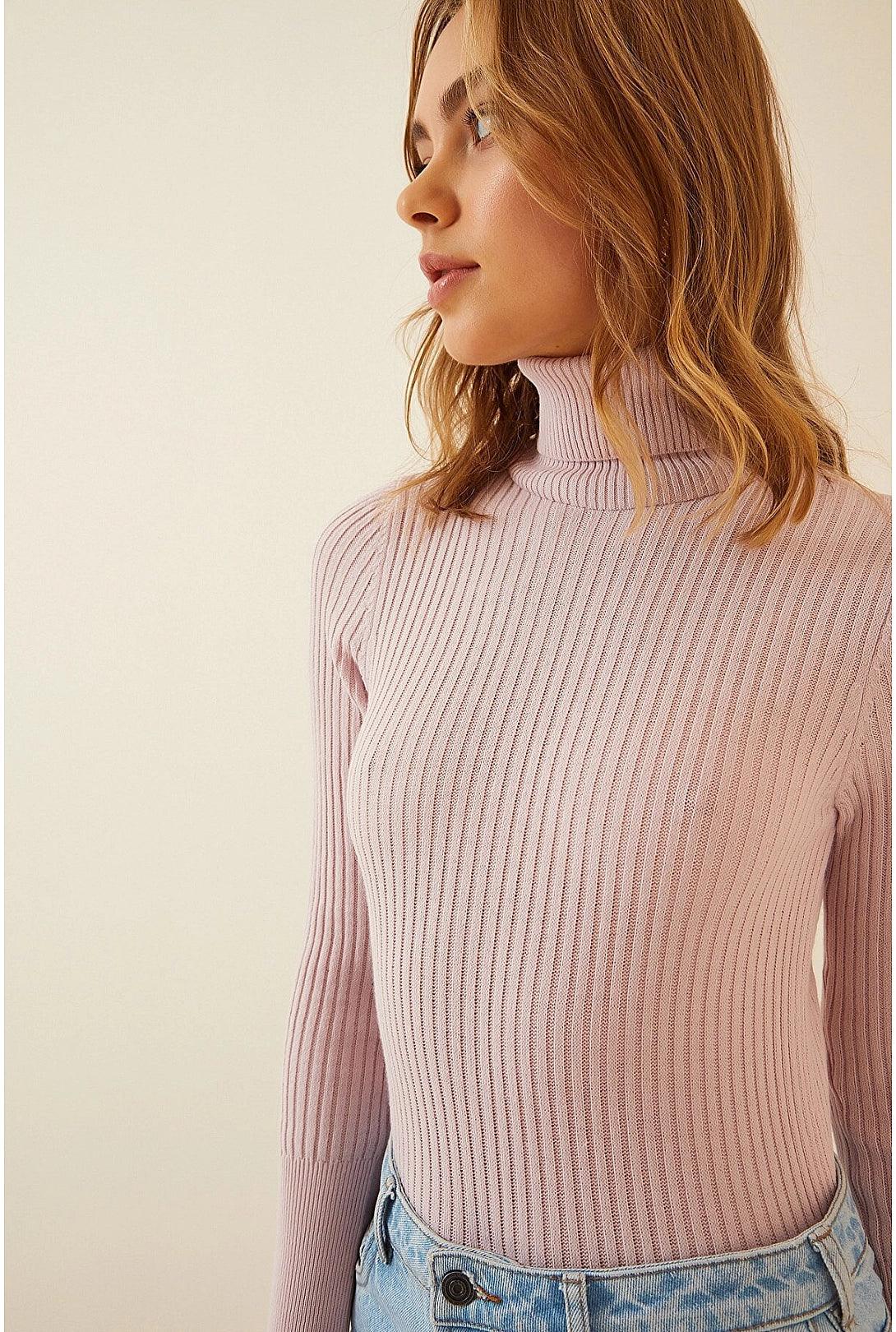 Knitted Turtleneck Long Sleeves Sweater Jumper for Women