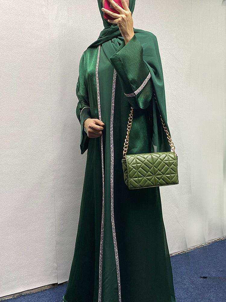 On sale - 2 Piece Middle Eastern Luxury Abaya Dress - 4