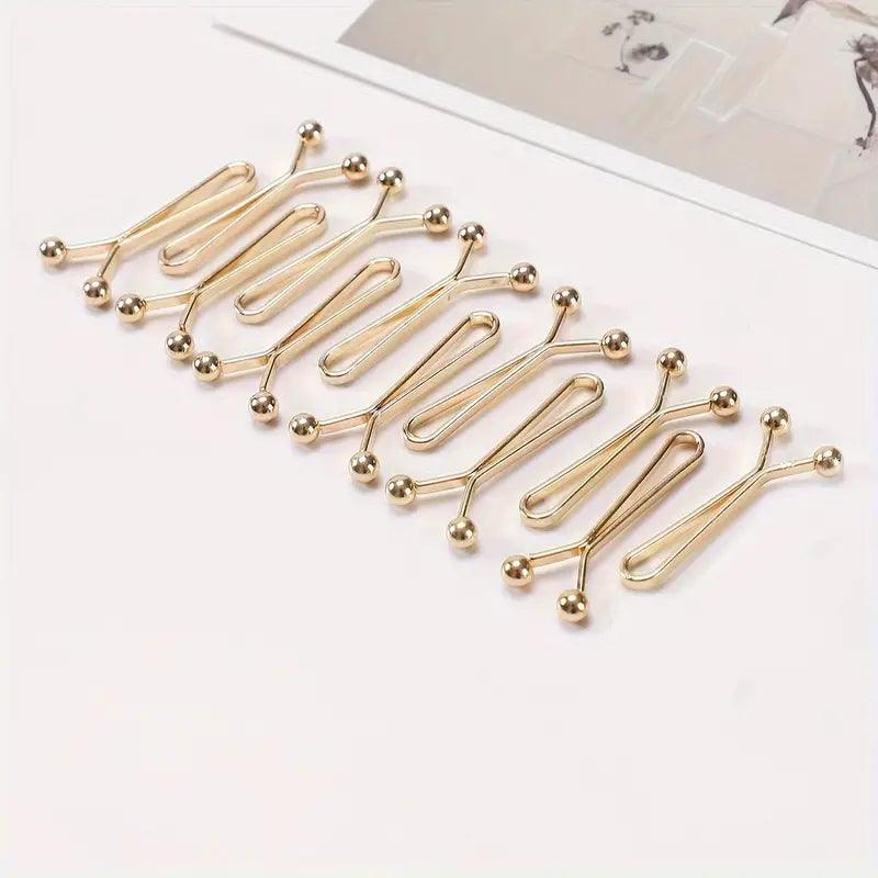 4/8/12 Pcs Basic Hijab Pins- Gold