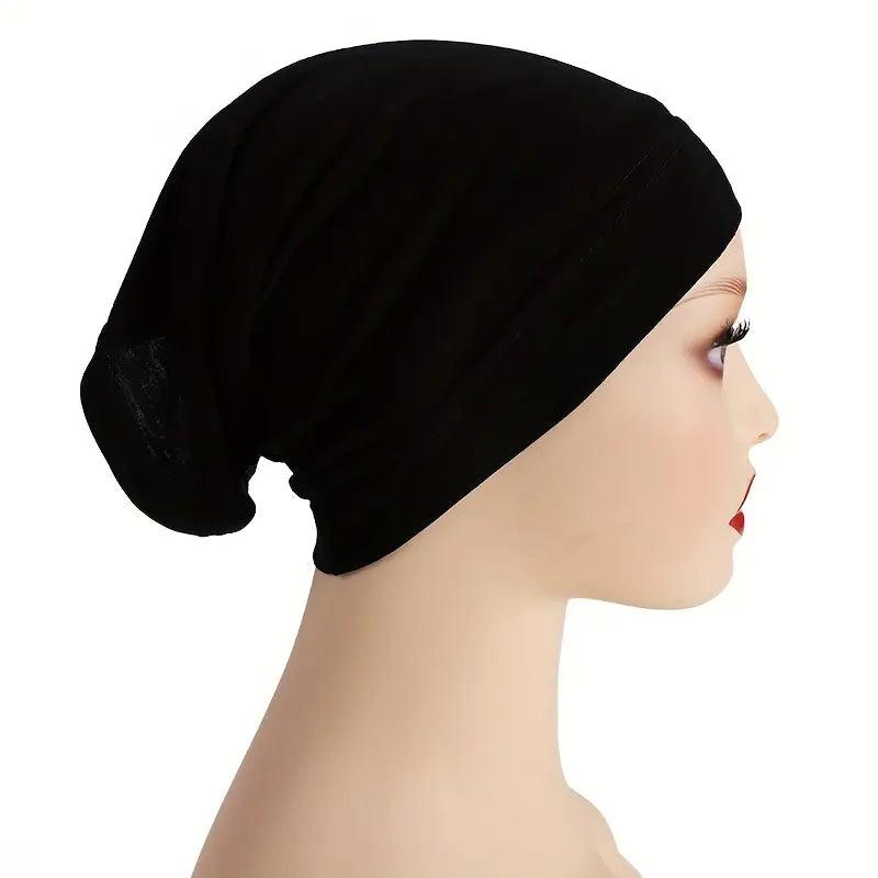 Undercap Stylish Inner Hijab Cap- Black