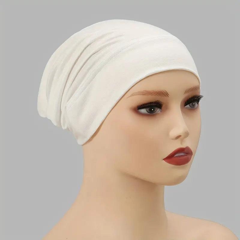 Elegant Thin Inner Hijab Cap- white