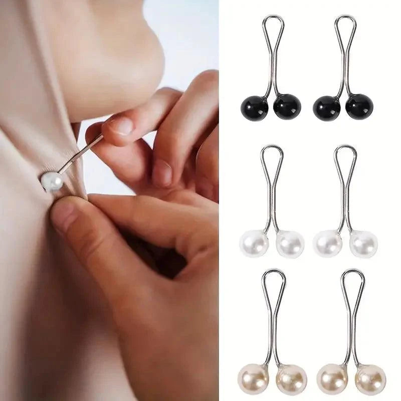 3/6 Pcs Stylish Monochrome Hijab Pins