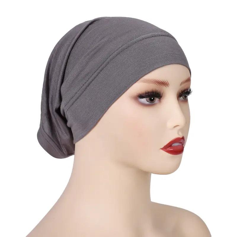 Stretchy Inner Hijab Cap- Gray